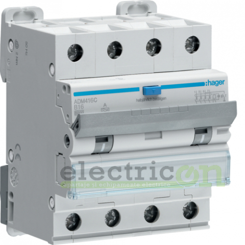 RCBO – siguranțe cu protecție diferențială - Siguranta RCBO 16A/30mA Schrack - ADM416C