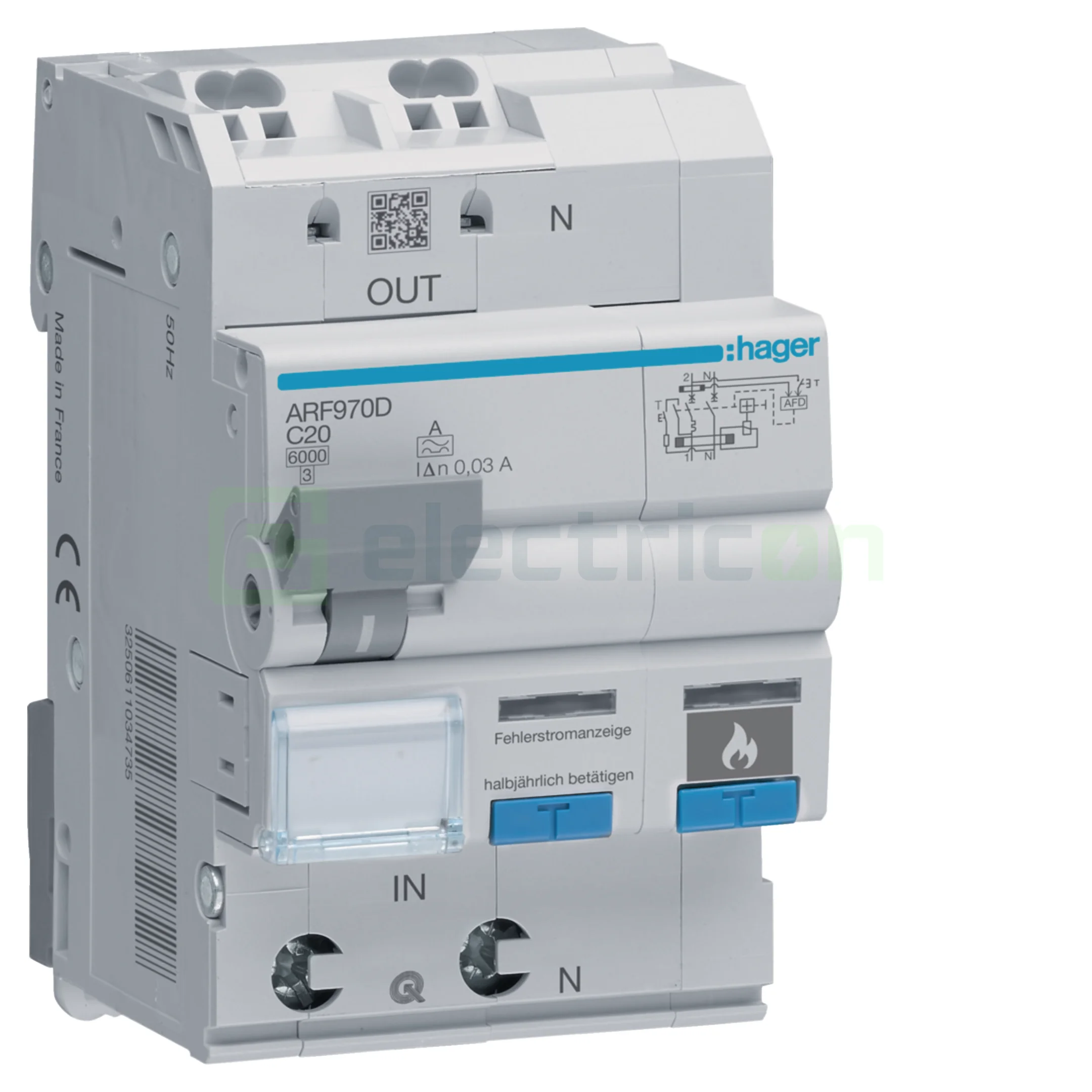 Siguranta RCBO 20A/30mA Hager - ARF970D
