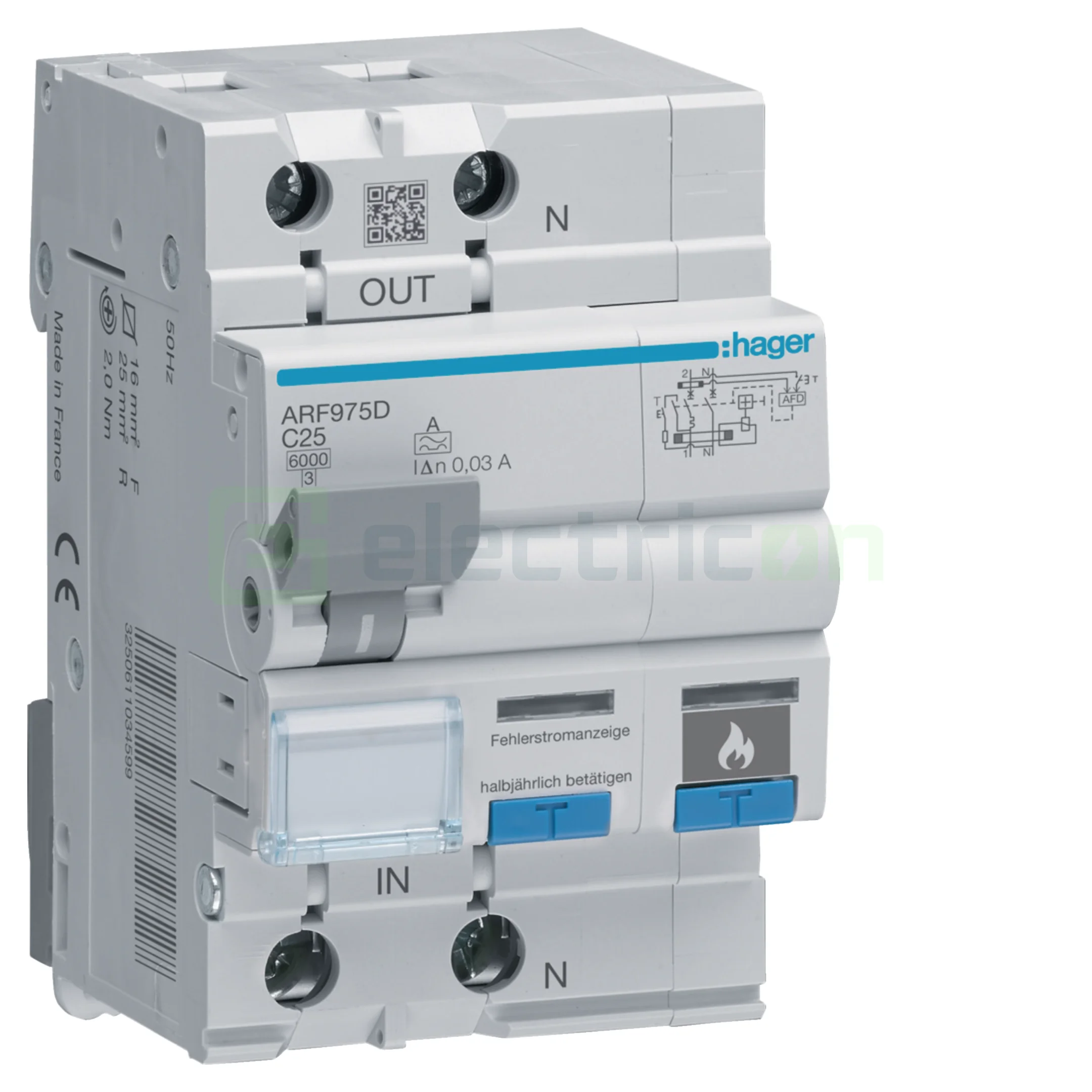 Siguranta RCBO 25A/30mA Hager - ARF975D