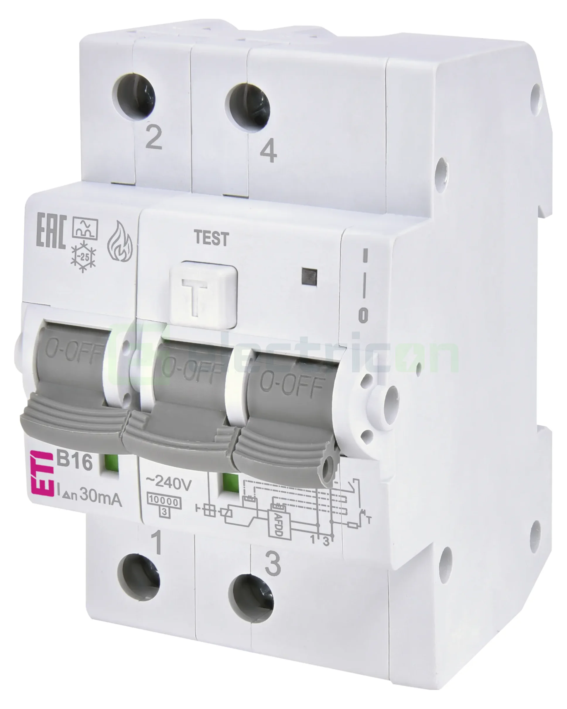 AFDD – detectoare arc electric - Siguranta RCBO 16A/30mA ETI - 002173814