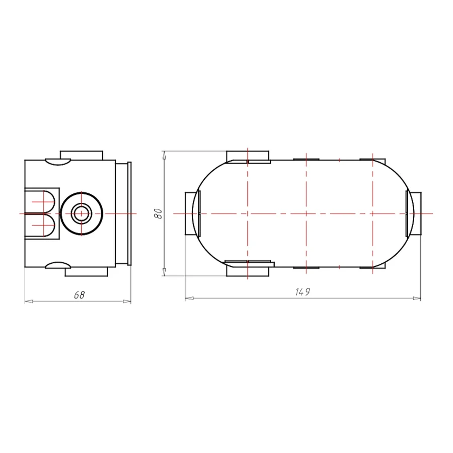 Doză aparataj, dublă, sub tencuială, Ø68 mm, etanșă, cu buzunar, ECON, Kaiser, 1656-21 [7]