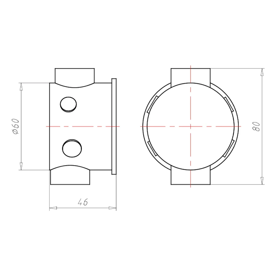 Doză aparataj, Ø60 mm, ECON 10, cu șuruburi, Kaiser, 1056-21 [5]