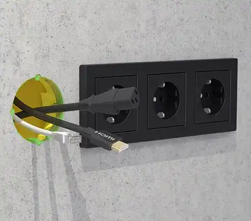 Doza aparataj pentru beton, etans, adancime 59 mm, verde - galben, Kaiser, 1255-01 [4]