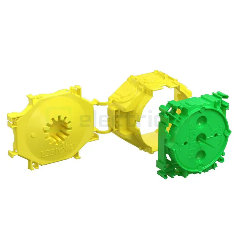 Doze electrice aparataj - Doza aparataj pentru beton, etans, adancime 59 mm, verde - galben, Kaiser, 1255-01