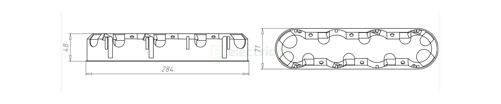 Doza cvadruplă aparataj rigips Kaiser O-range ECON 4, Ø4×68 mm, etanșă, fără halogeni, 9254-78 [1]
