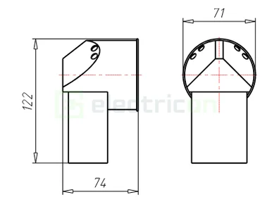 Doza fonoabsorbantă buzunar flexibil Kaiser, Ø68 mm, izolare 68 dB, gri-albastru, 9068-94 [1]