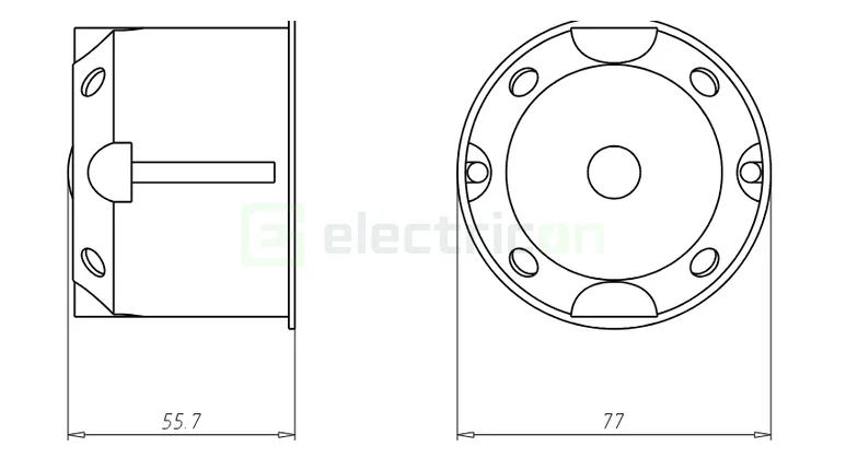 Doza fonoabsorbantă Kaiser, Ø74 mm, izolare 77 dB, gri-albastru, 9069-01 [1]