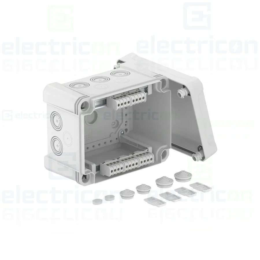 Doze electrice & cutii de joncțiune - Doze de derivație X10 T LGR cu banda de borne 177x137x100, OBO Bettermann, 2005 206, OBO Bettermann, 2005206