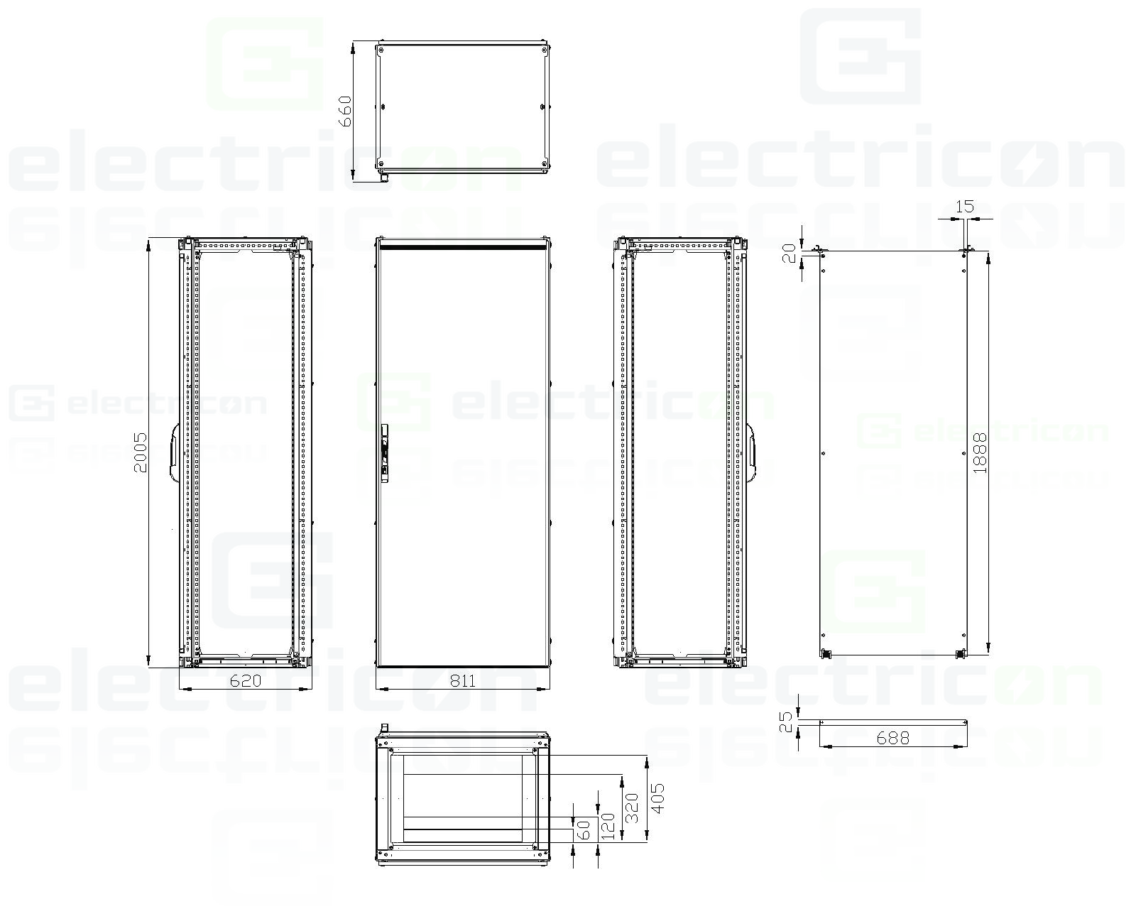Dulap metalic Schrack 2000×800×600 mm IP55 – model AT208060 [1]
