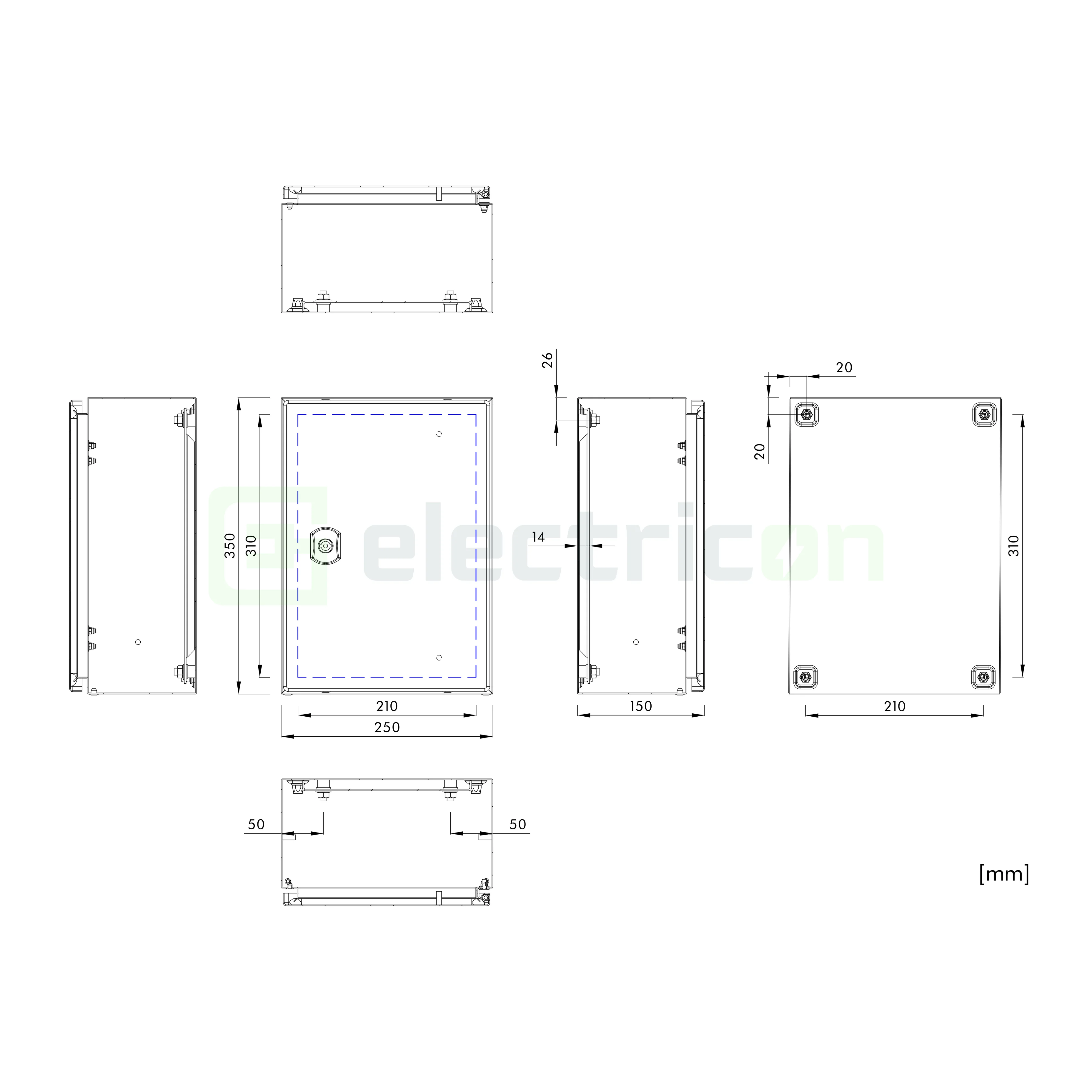 Dulap metalic, 350x250x150mm, IP66/IK10, Schrack, WSA3525150 [9]