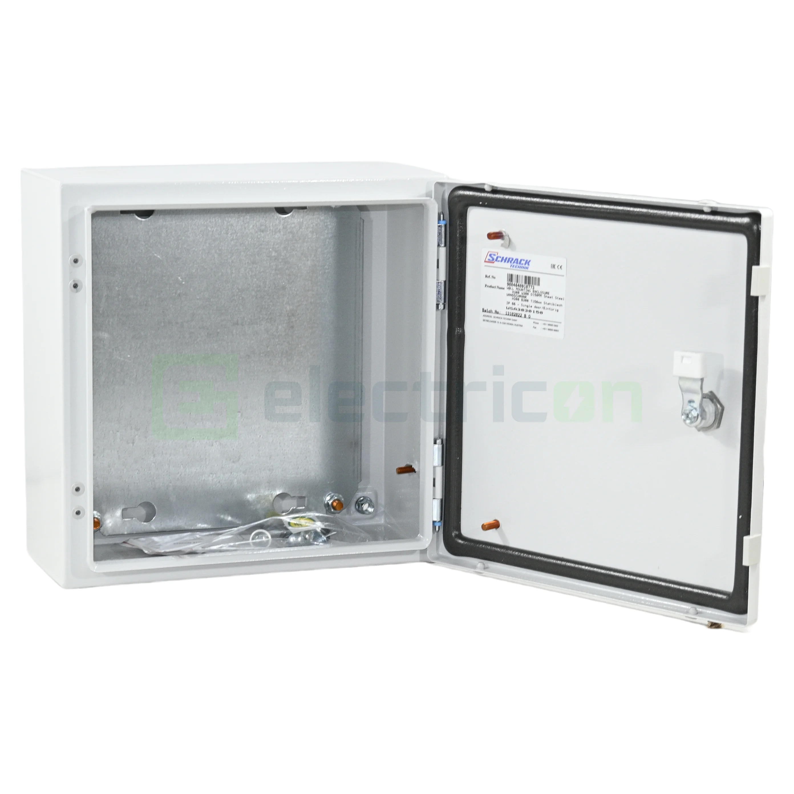 Dulap metalic cu contrapanou si usa, IP66, 300x300x150 mm, Schrack, WSA3030150