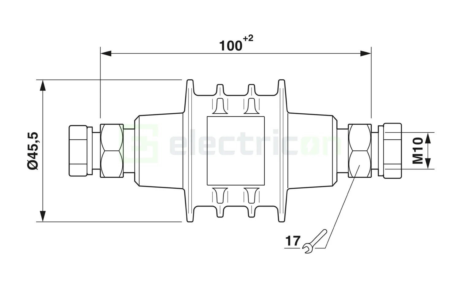 Eclator izolator M10 manșon plastic Phoenix Contact FLT-ISG-100 [2]