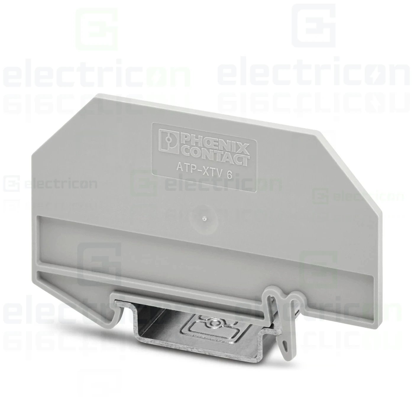 Cleme și conectori electrici - Element terminal pentru cleme sir gama XTV 6, gri, grosime 2mm, APT-XTV 6, Phoenix Contact,1329523