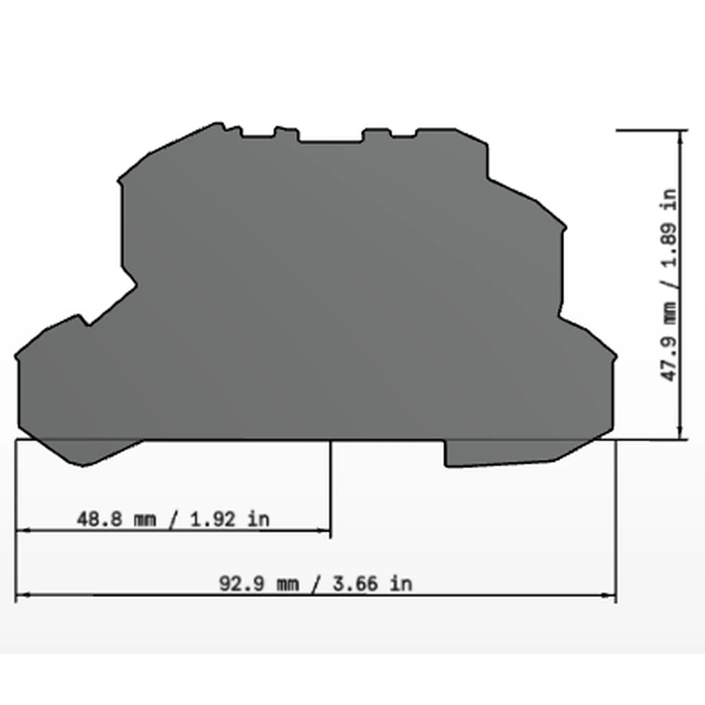 Element terminal pentru cleme sir, gri, grosime 1mm, Wago, 2002-2691 [1]