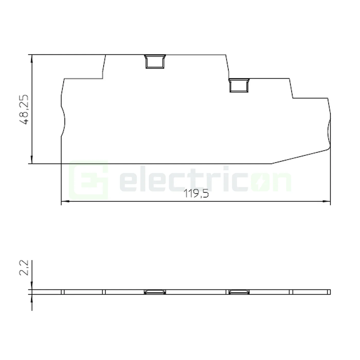 Element terminal pentru clemele șir, seria PT (suport 5x20), gri, DP-PT 4-PE/L/HESI, Phoenix Contact, 3002619 [1]