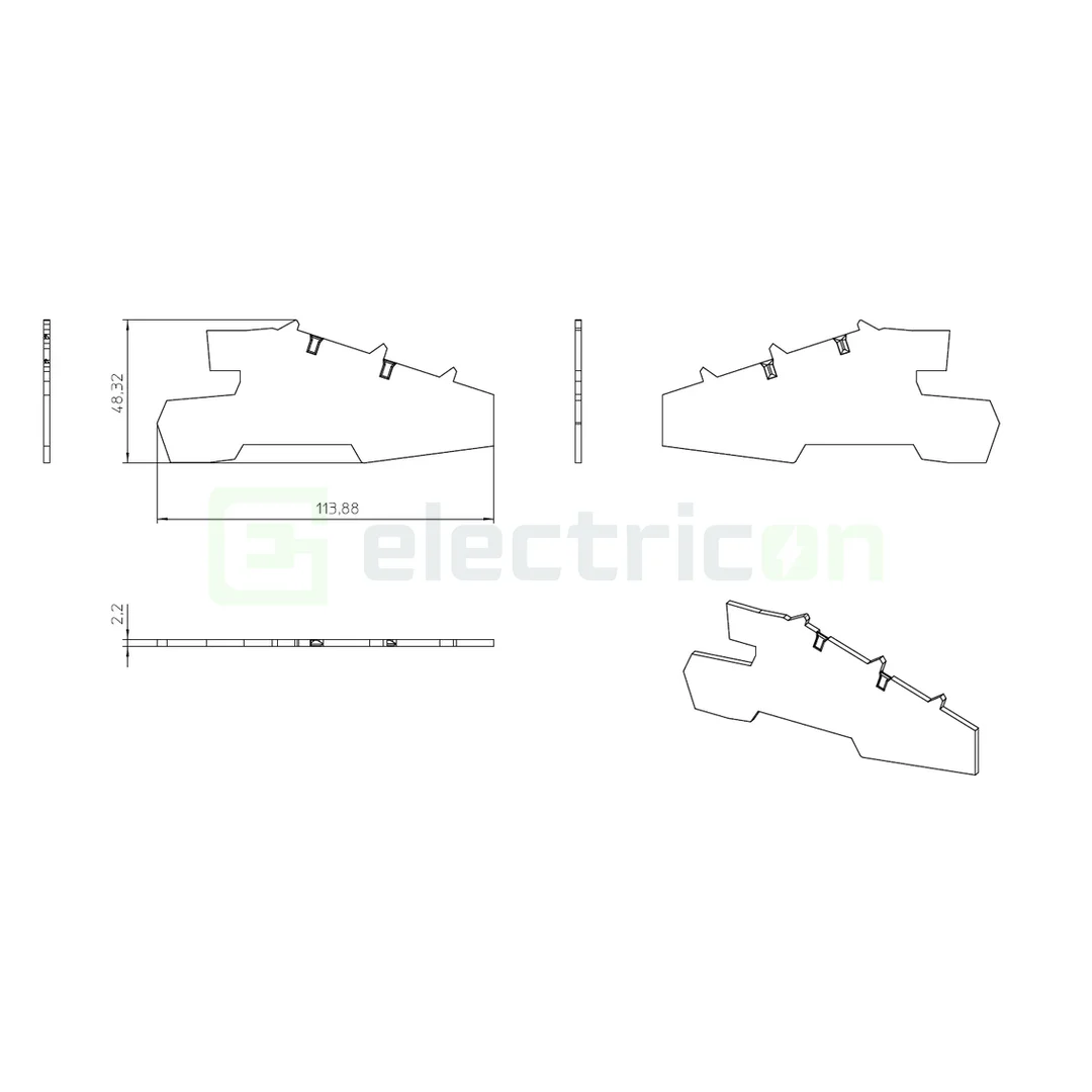 Element terminal pentru clemele șir, seria PTI, gri, D-PTI 4/3, Phoenix Contact, 3214054 [2]