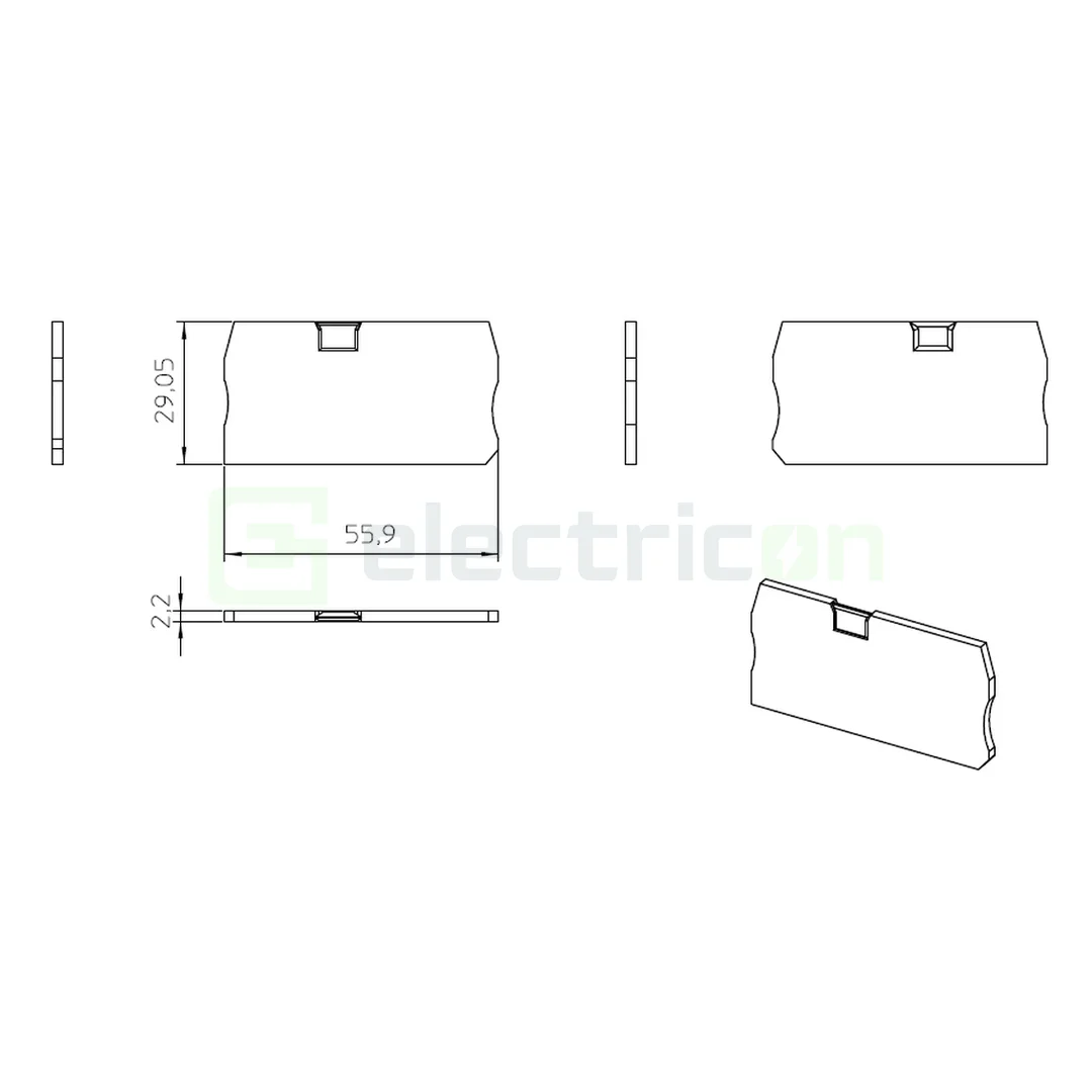 Element terminal pentru clemele șir, seria ST, gri, D-ST 4, Phoenix Contact, 3030420 [2]