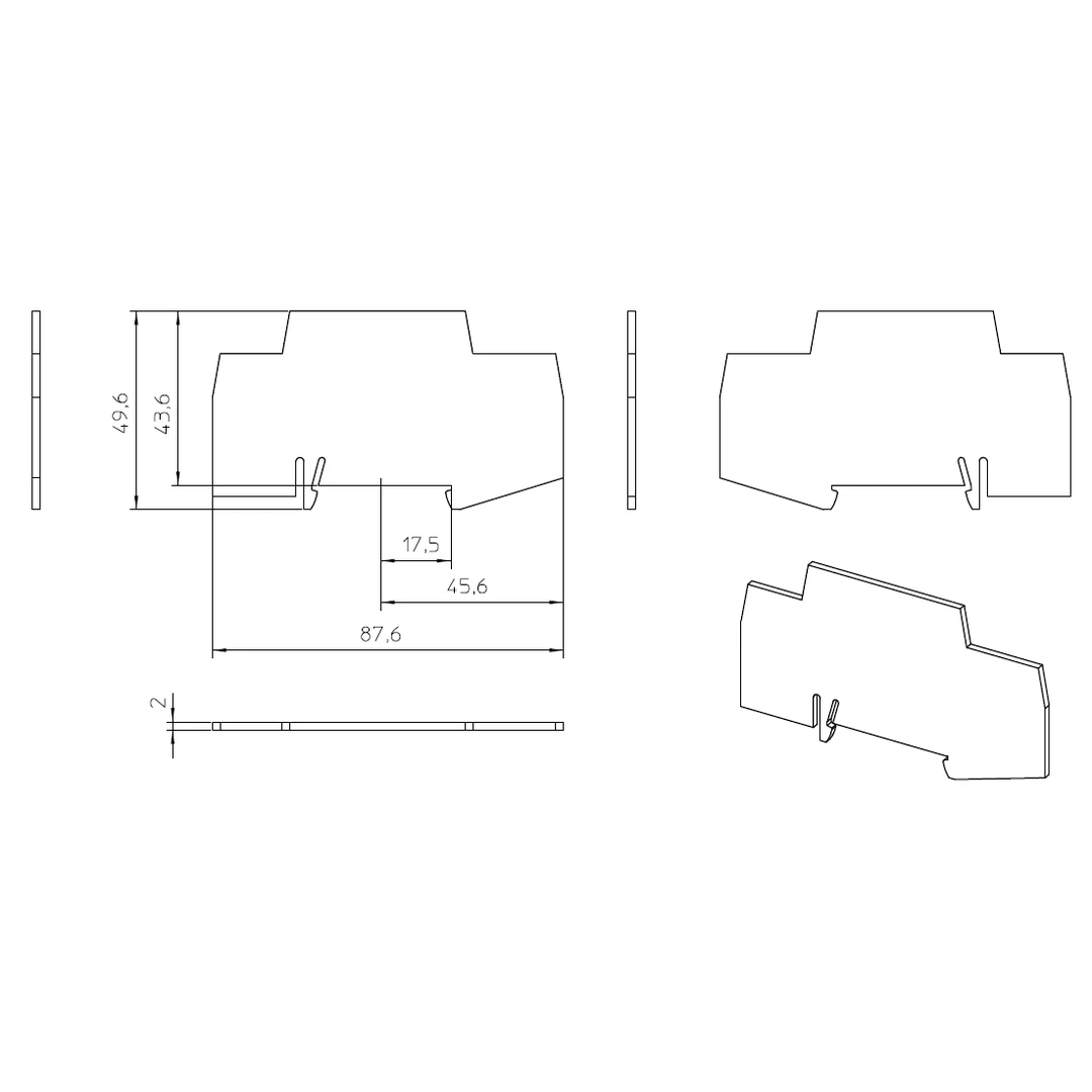 Element terminal pentru clemele șir, seria STTB 4, gri, ATP-STTB 4 , Phoenix Contact, 3030747 [2]