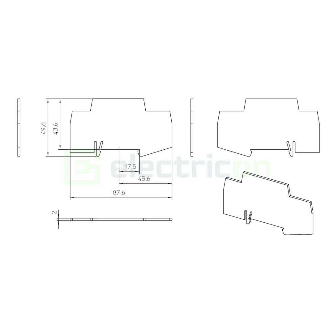 Element terminal pentru clemele șir, seria STTB 4, gri, ATP-STTB 4 , Phoenix Contact, 3030747 [2]