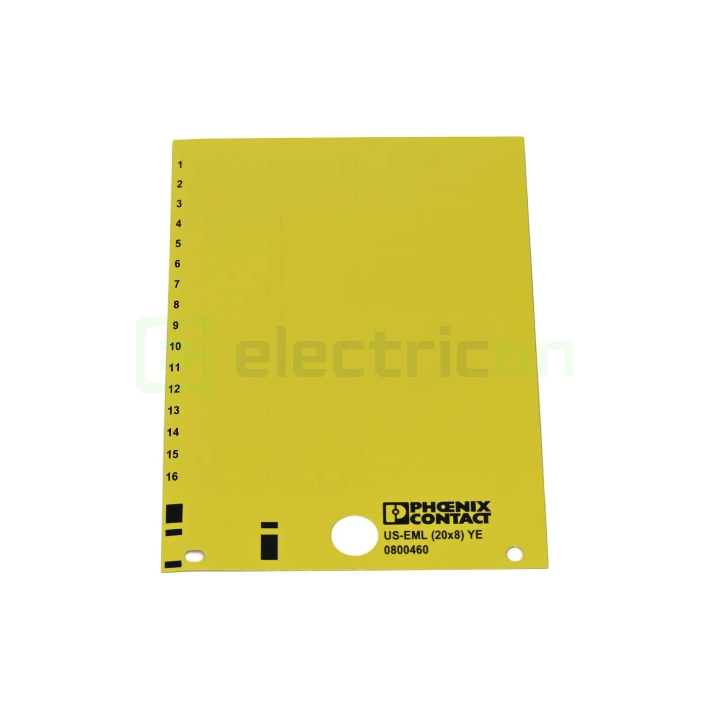 Tablouri electrice - Etichete Carton Galben cu adeziv,  UniSheet Thermomark Card, Phoenix Contact, 0800460