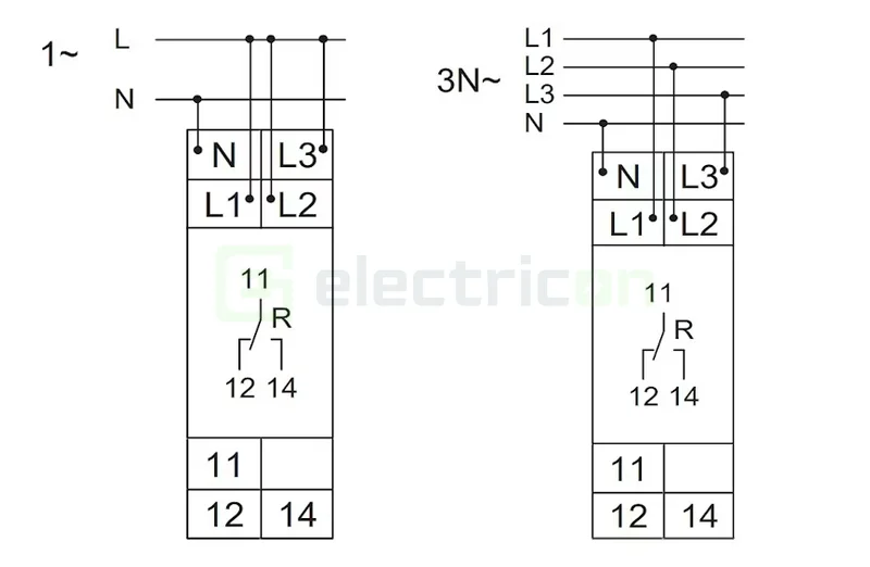 Releu control monitorizare tensiune Hager EUM200 (1P+N/3P+N, 2 contacte) [2]