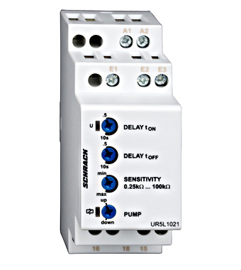 Contactoare, Relee, Contoare & Surse - Releu monitorizare nivel lichide, 230V, 5A, 2M, 1CC, Schrack, URP5L1021