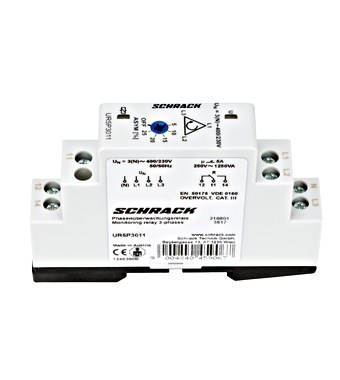 Releu monitorizare sistem trifazat, 400/230V, 5A, 1M, 1CC, Schrack, URP5P3011 [1]