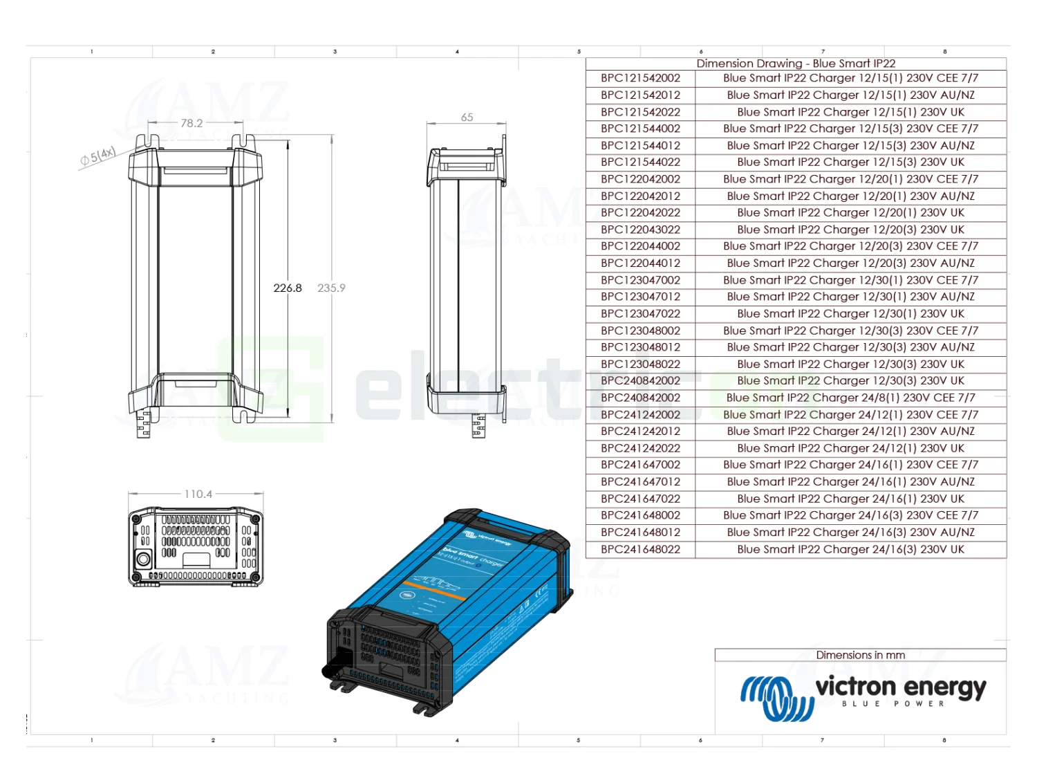 Incarcator de retea Victron Energy Blue Smart IP22 Charger 12 30 (3) [2]