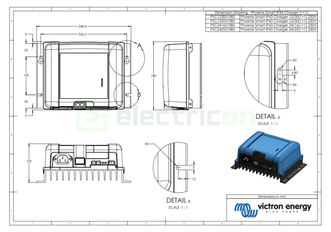 Incarcator de retea Victron Energy Phoenix Smart IP43 Charger 24 25 (1+1) [2]