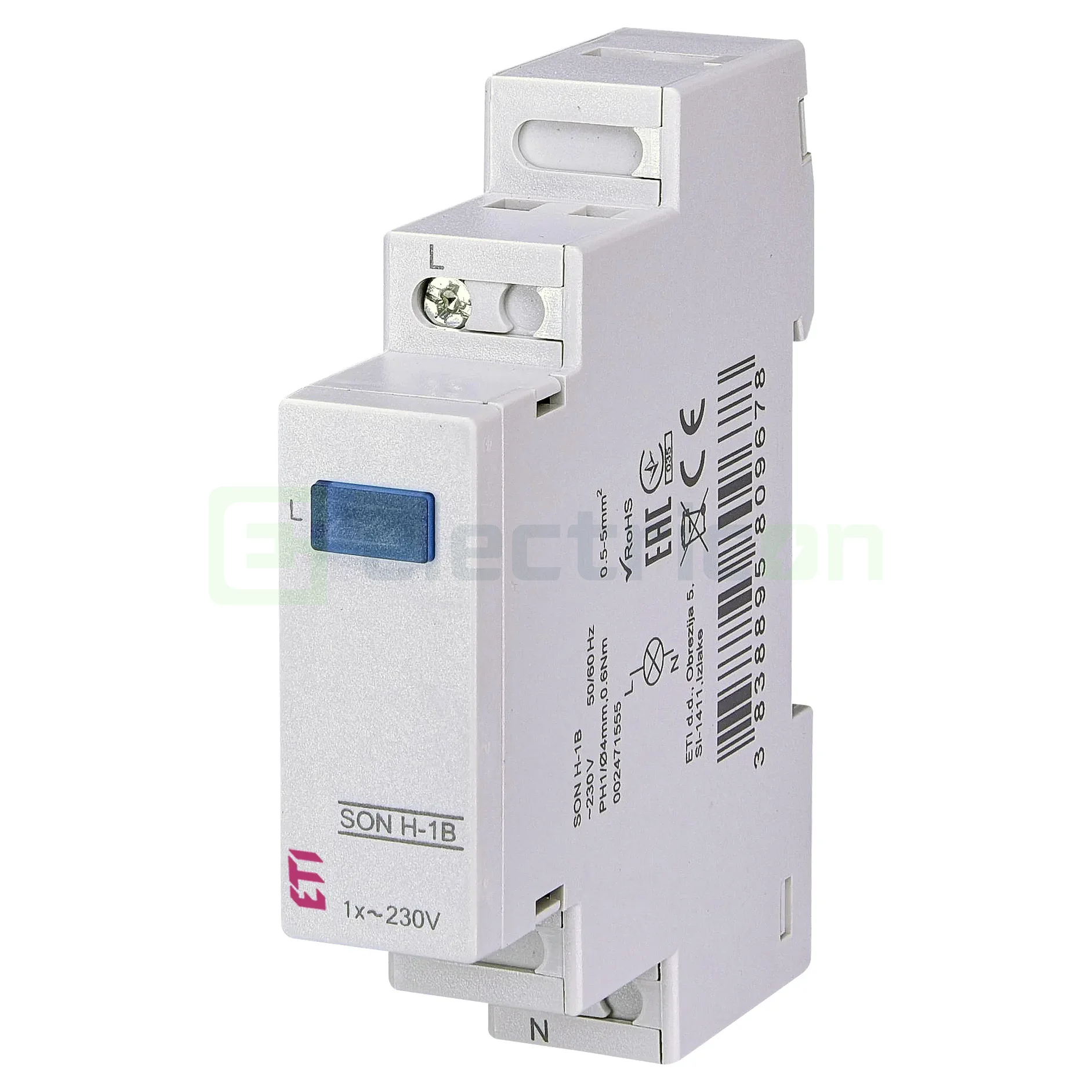 Indicator de tensiune, monofazat, led albastru, SON H-1B, ETI, 002471555