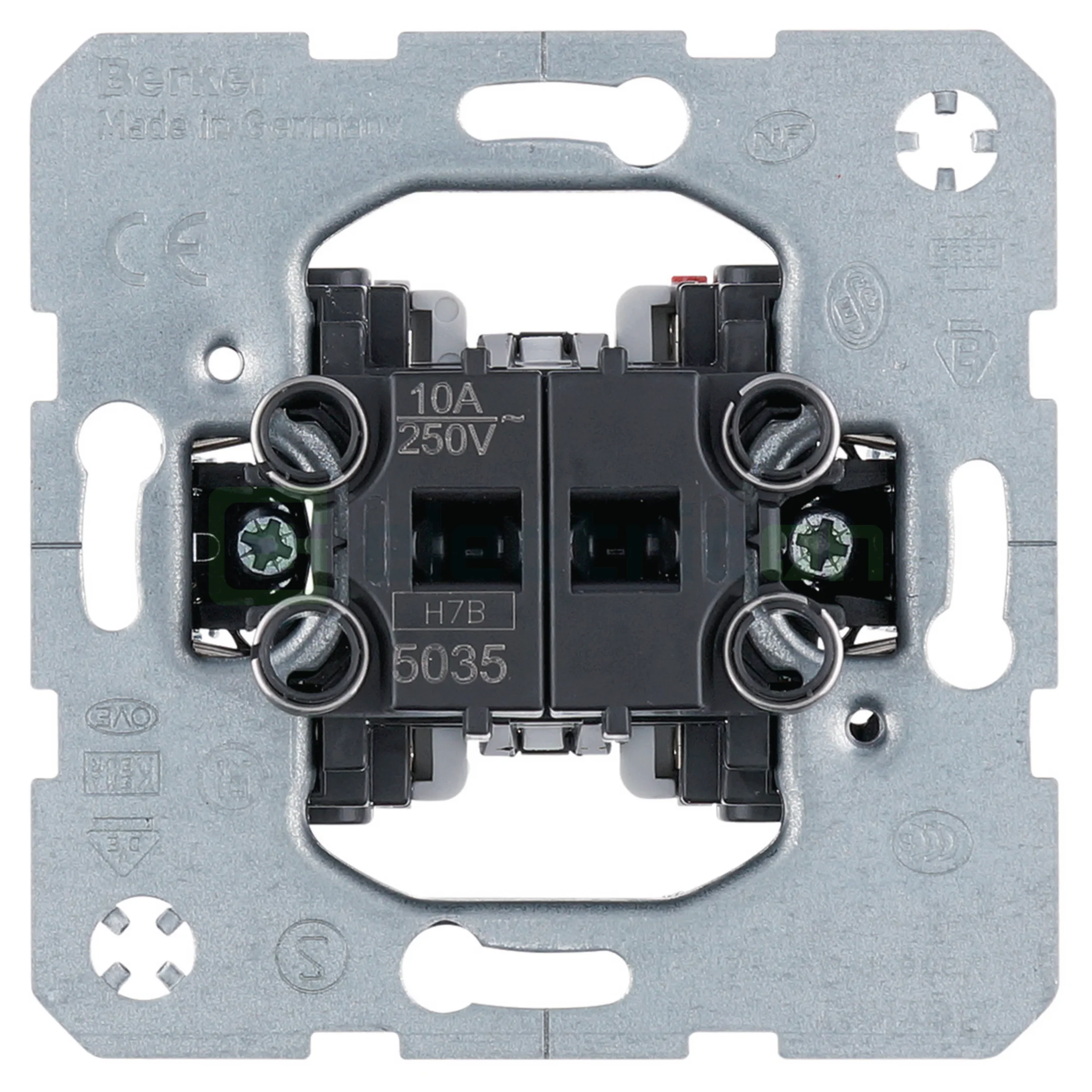 Prize și întrerupătoare - Intrerupator pentru control iluminare, 2 contacte NO, Berker, 5035