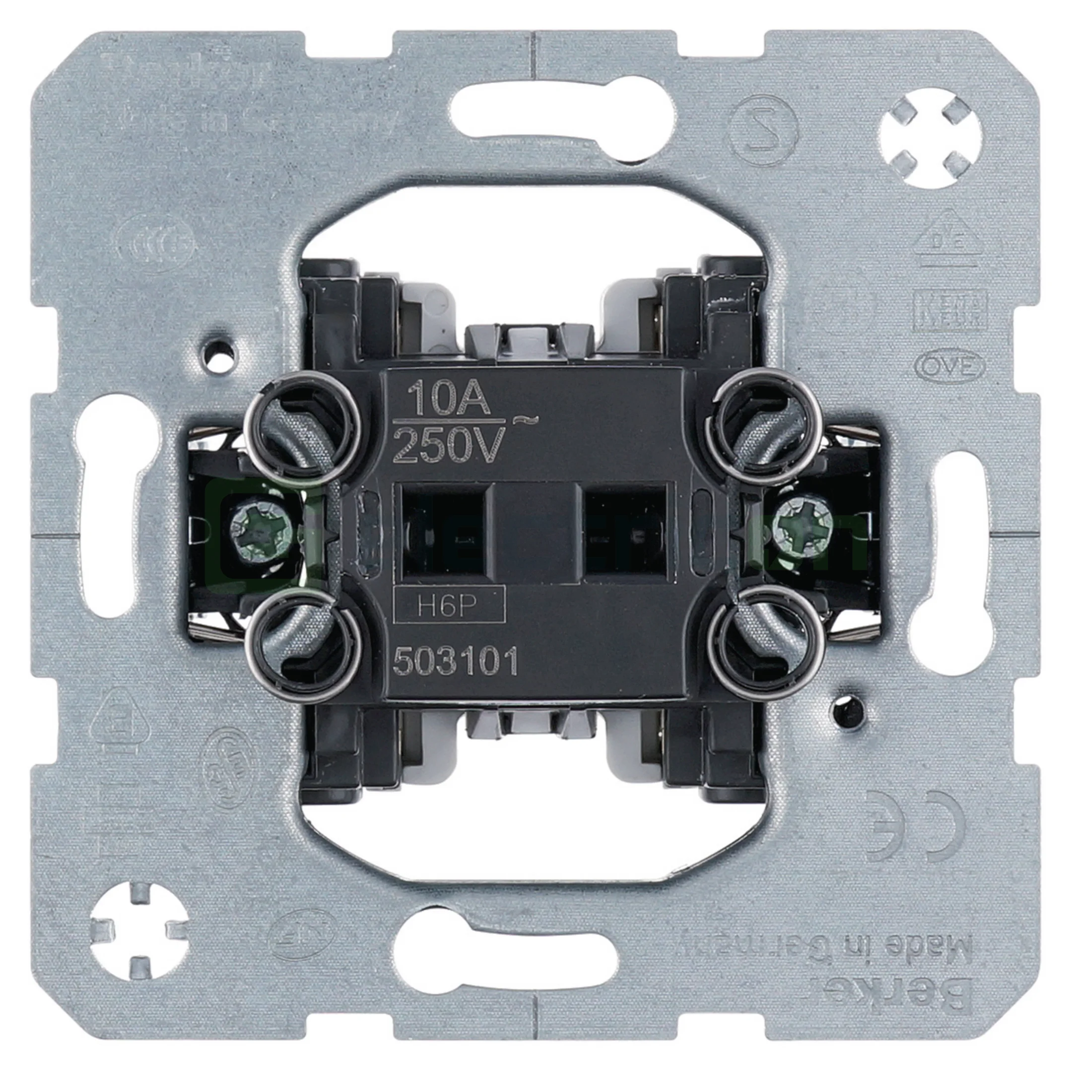 Prize și întrerupătoare - Întrerupător cu revenire, 1 contact NO, cu 2 contacte de semnalizare, Berker, 503101