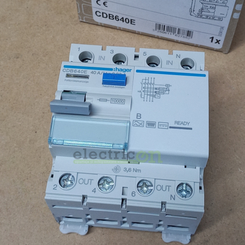 Diferential 40A/30mA Hager - CDB640E [2]