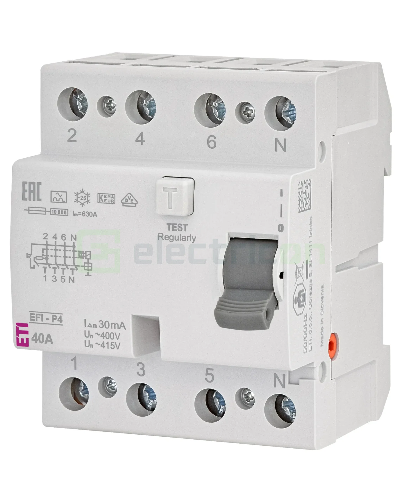 Intreruptor diferential 40A/30mA ETI - 002061512