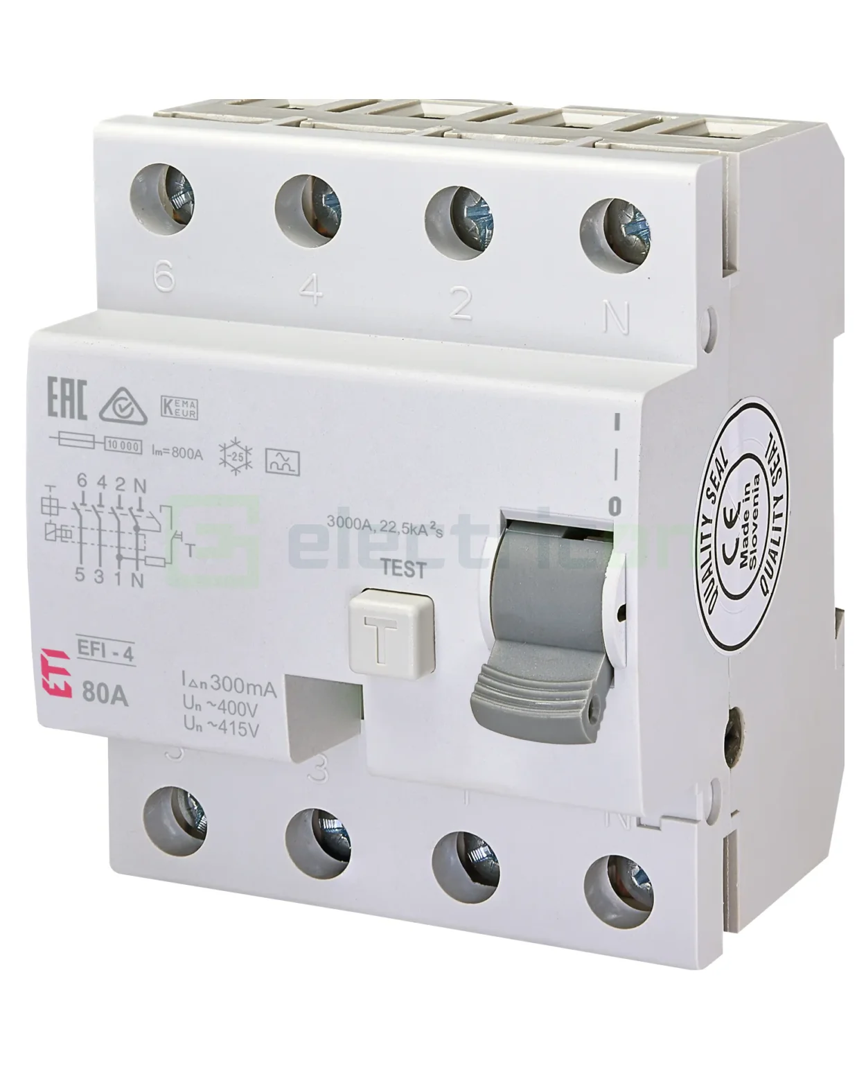 RCCB – întrerupătoare diferențiale - Intreruptor diferential 80A/300mA ETI - 002064545