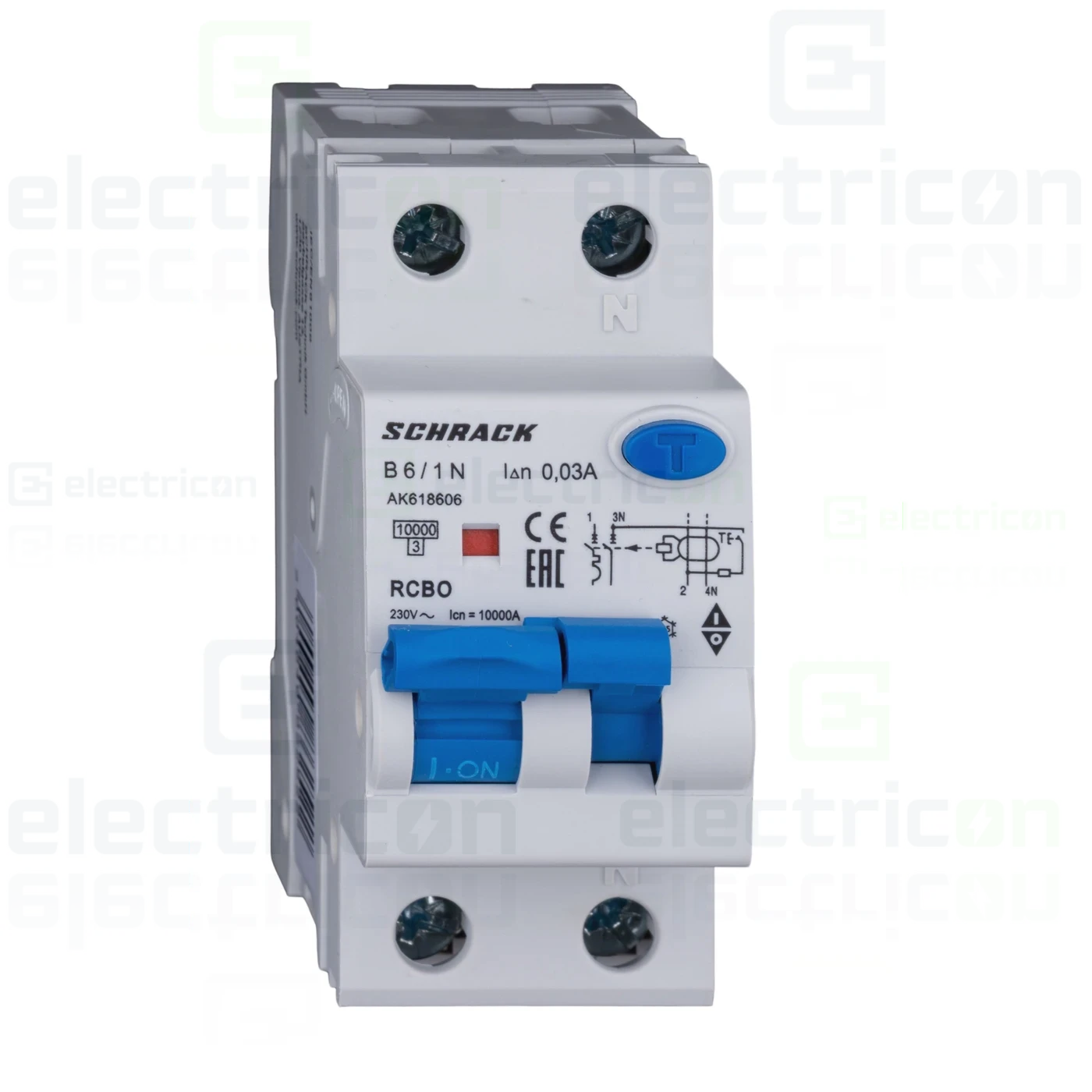 RCBO – siguranțe cu protecție diferențială - Intreruptor diferential 6A Schrack - AK618606