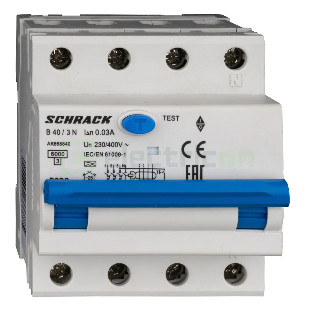 RCBO – siguranțe cu protecție diferențială - Siguranta RCBO 40A/30mA Schrack - AK668840