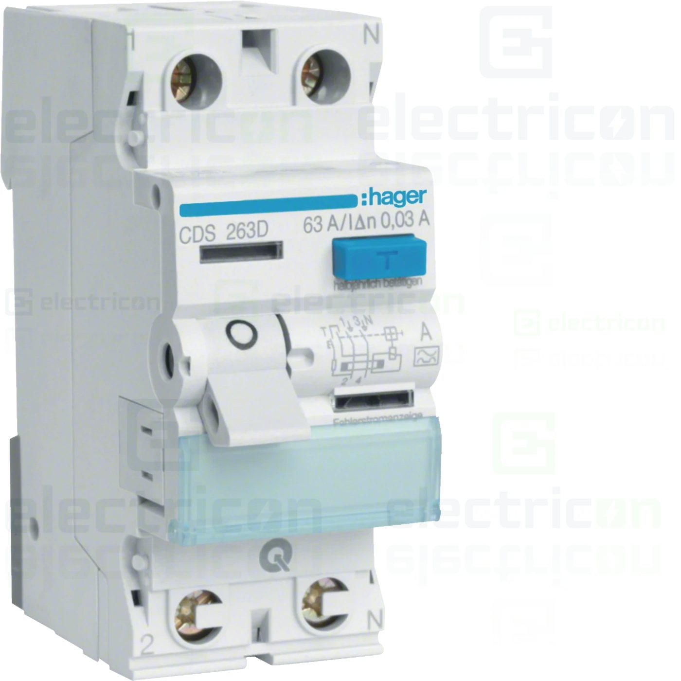 Intreruptor RCCB 63A/30mA Hager - CDS263D