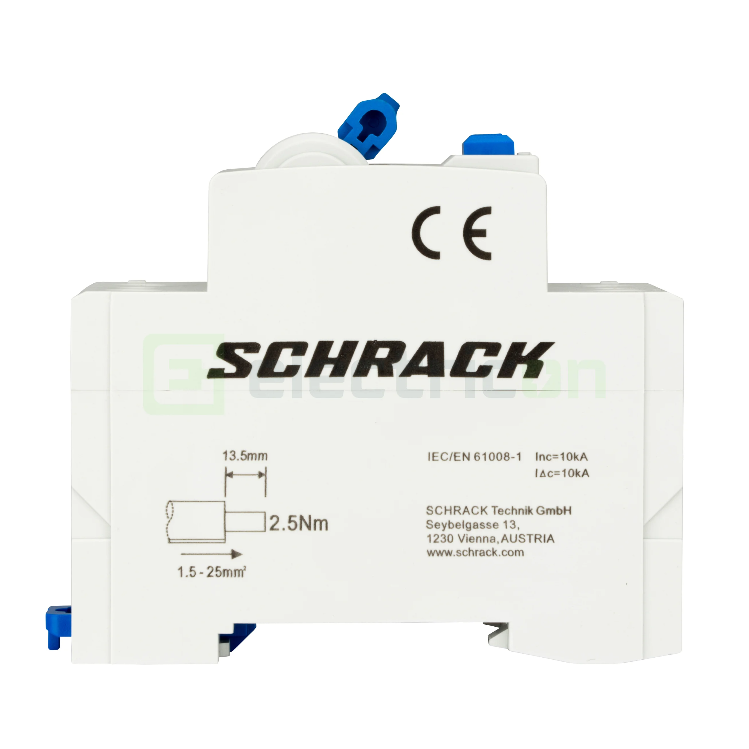 Intrerupator diferential RCCB, 2P, 100mA, 10kA, tip A, 40A, Amparo, Schrack [4]