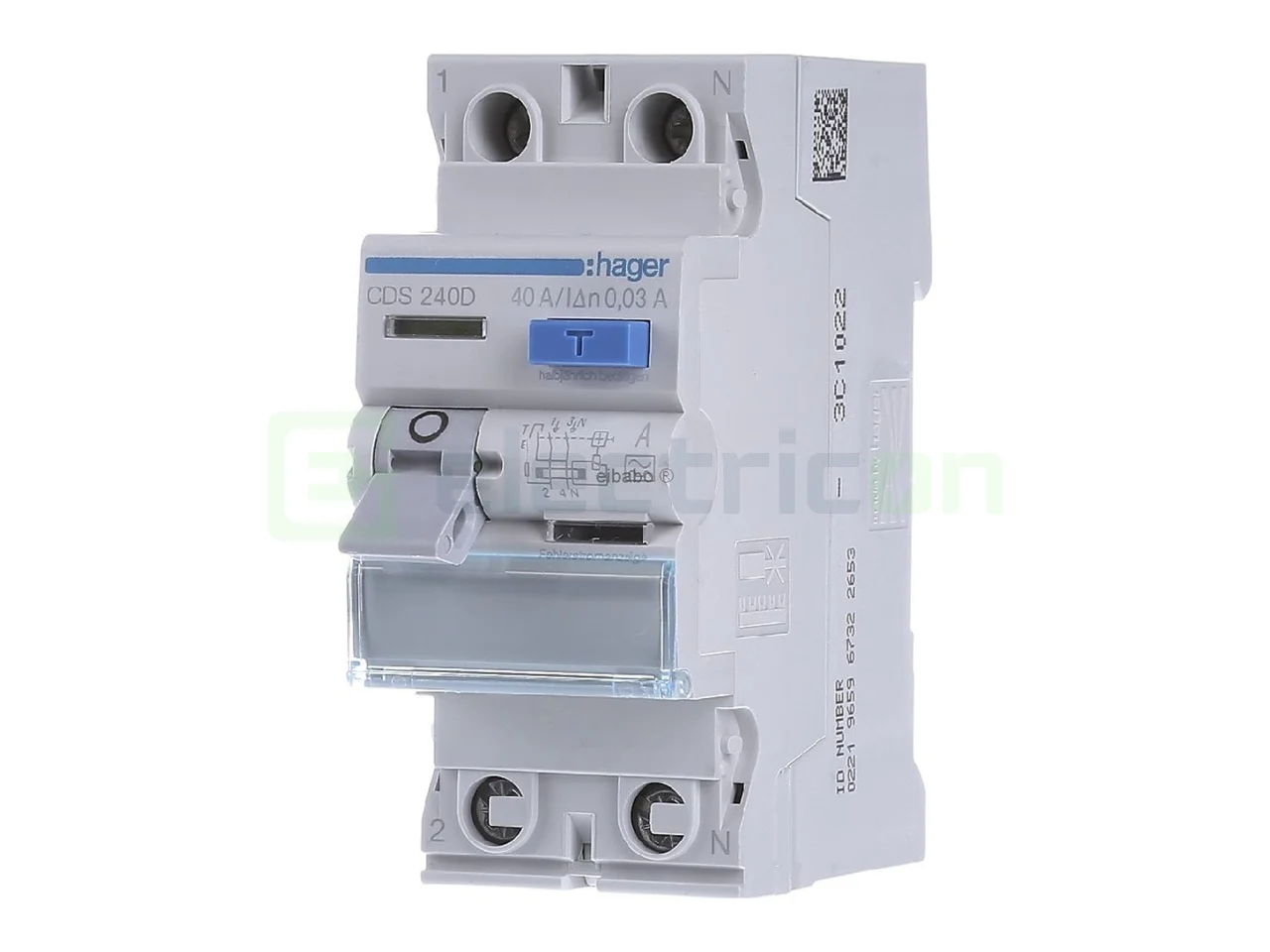 RCCB – întrerupătoare diferențiale - Intreruptor RCCB 40A/30mA Hager - CDS240D