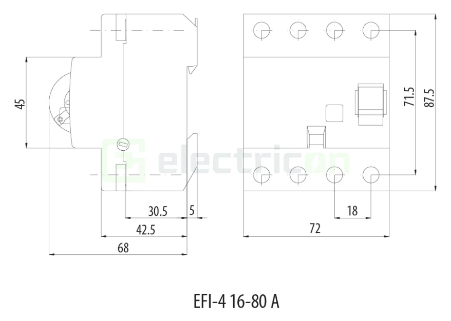 Intreruptor RCCB 100A/100mA ETI - 002062152 [1]