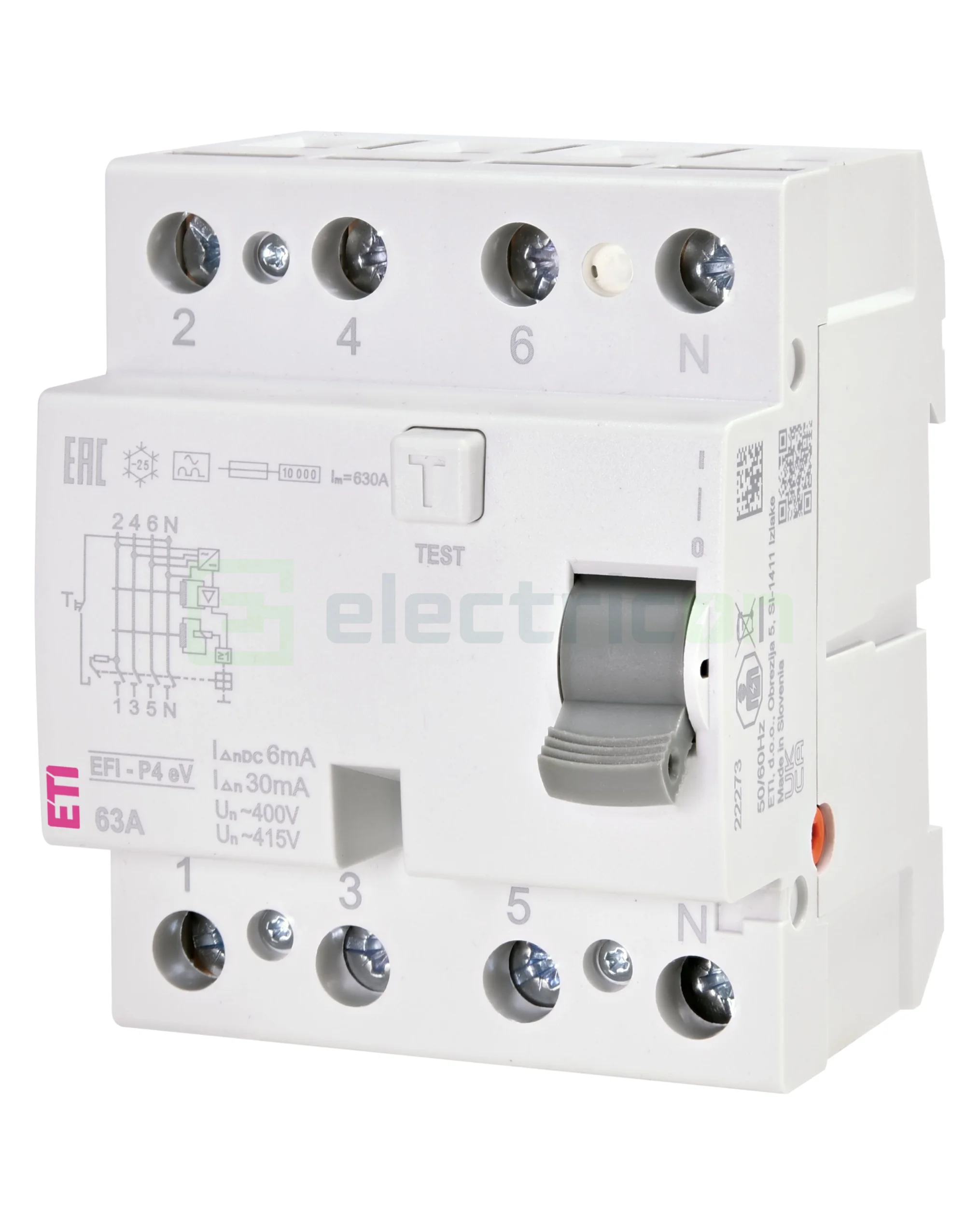 RCCB ETI 40A 3P+N 300mA tip eV stații EV