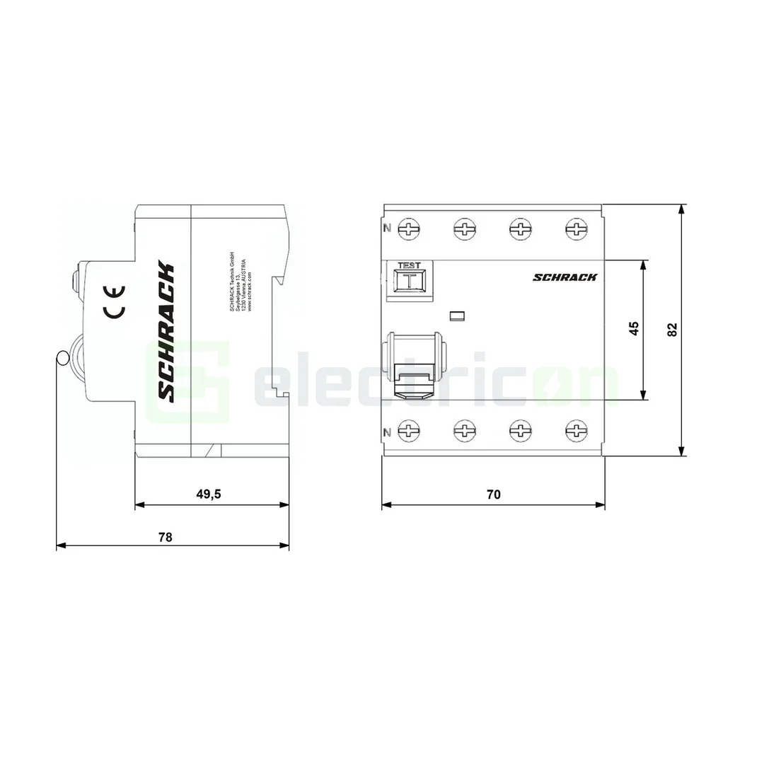 Intreruptor RCCB 63A/300mA Schrack - AR066130 [1]