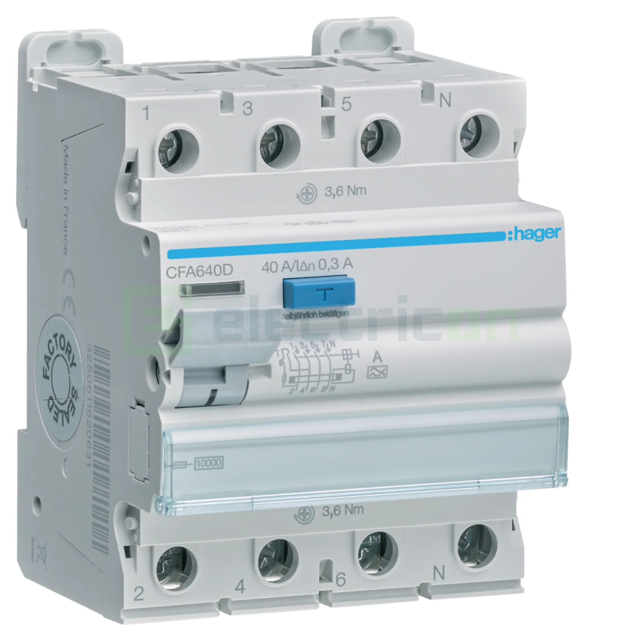 Sigurante automate - Întrerupător diferențial RCCB Hager 40A 30mA