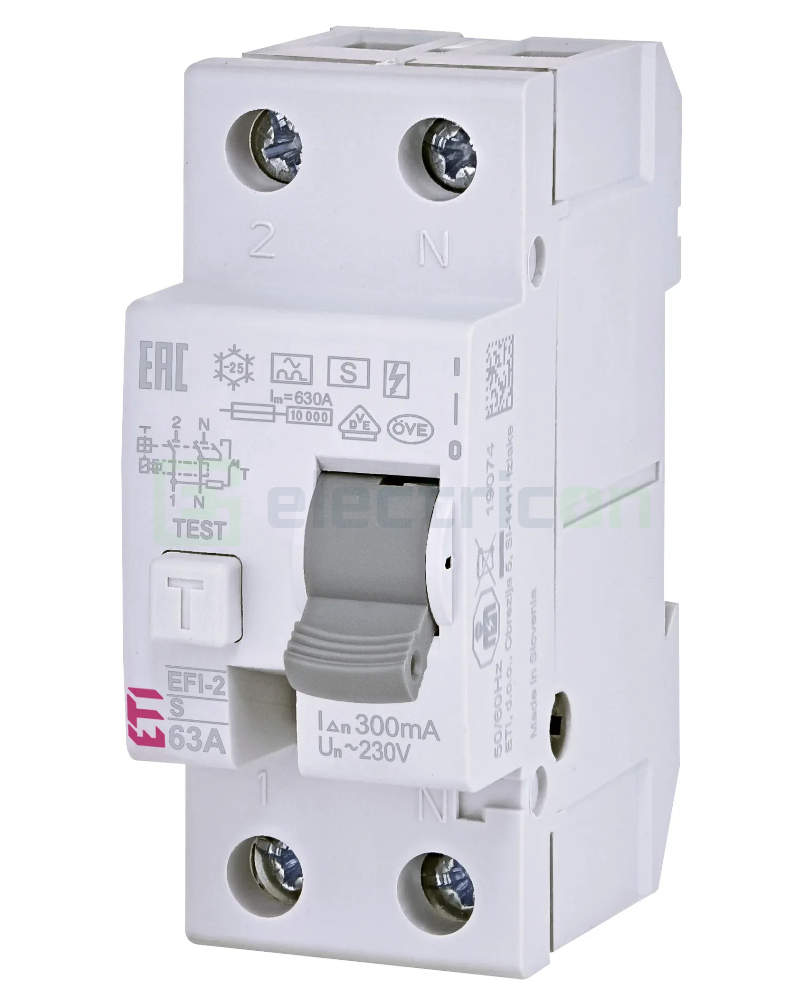 Intreruptor RCCB 63A/300mA ETI - 002064734