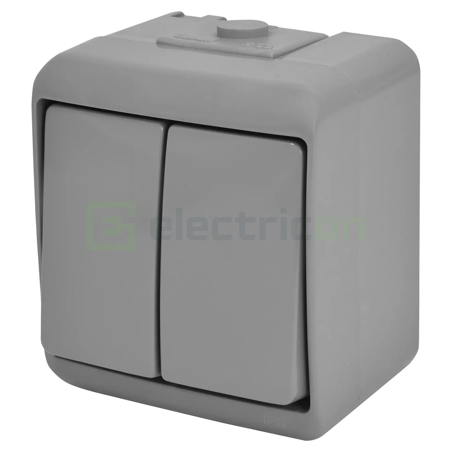 Întrerupătoare - Întrerupător dublu aplicat IP54 gri VHE-2-SR ETI 004668061