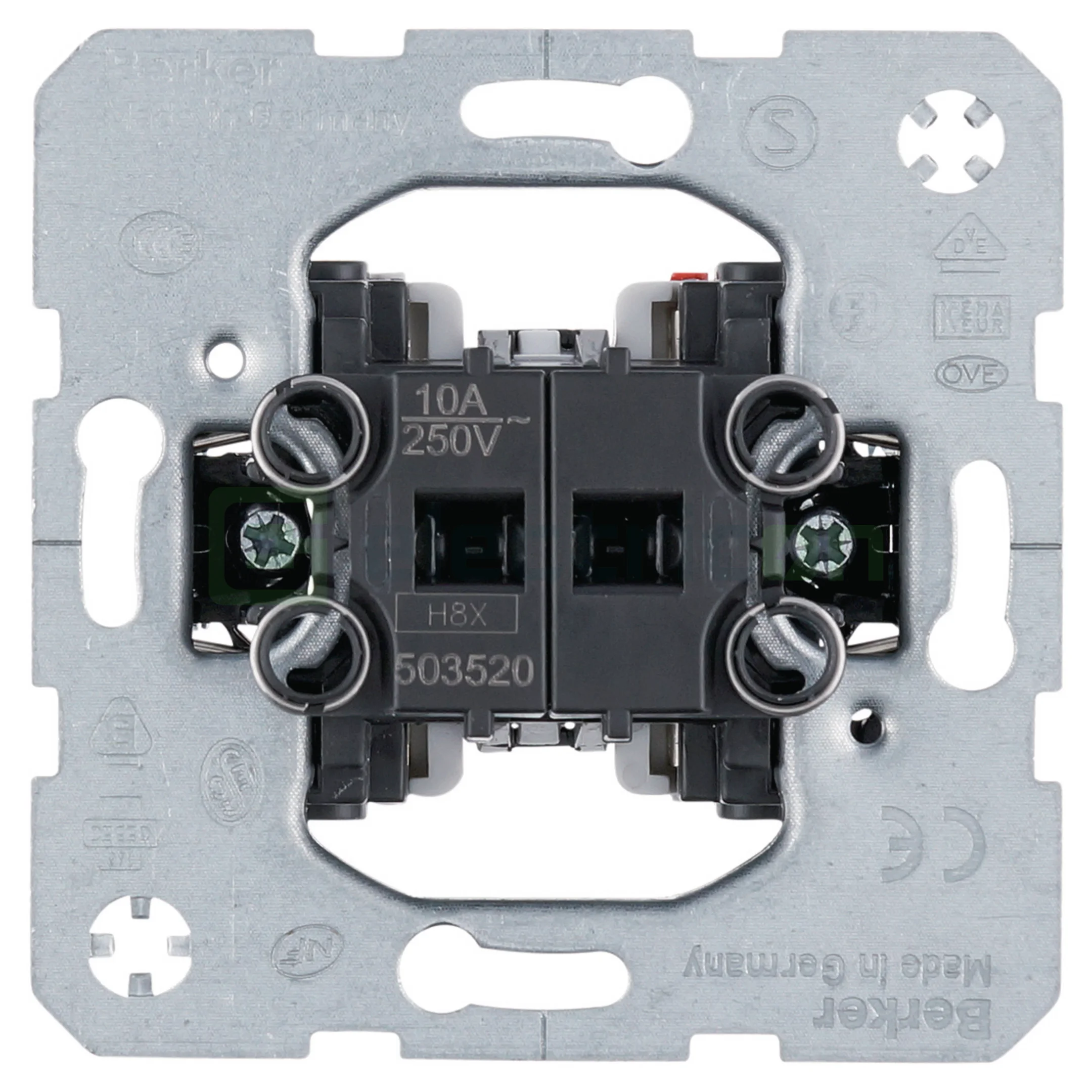 Prize și întrerupătoare - Întrerupător încastrat pentru jaluzele, 1 pol , Berker, 503520