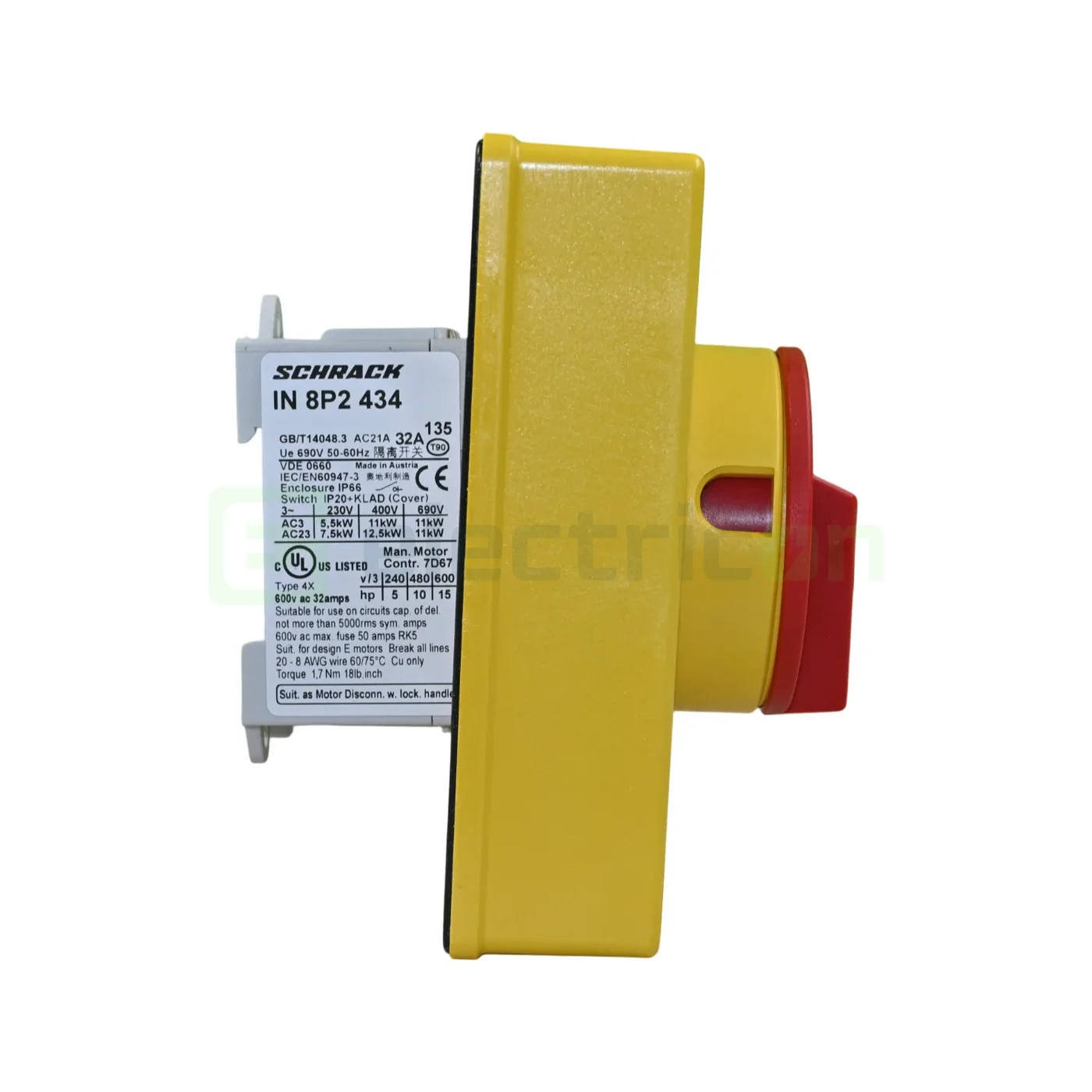 Intrerupator ON-OFF de urgenta, 4P, 32A, Schrack, IN8P2434 [3]