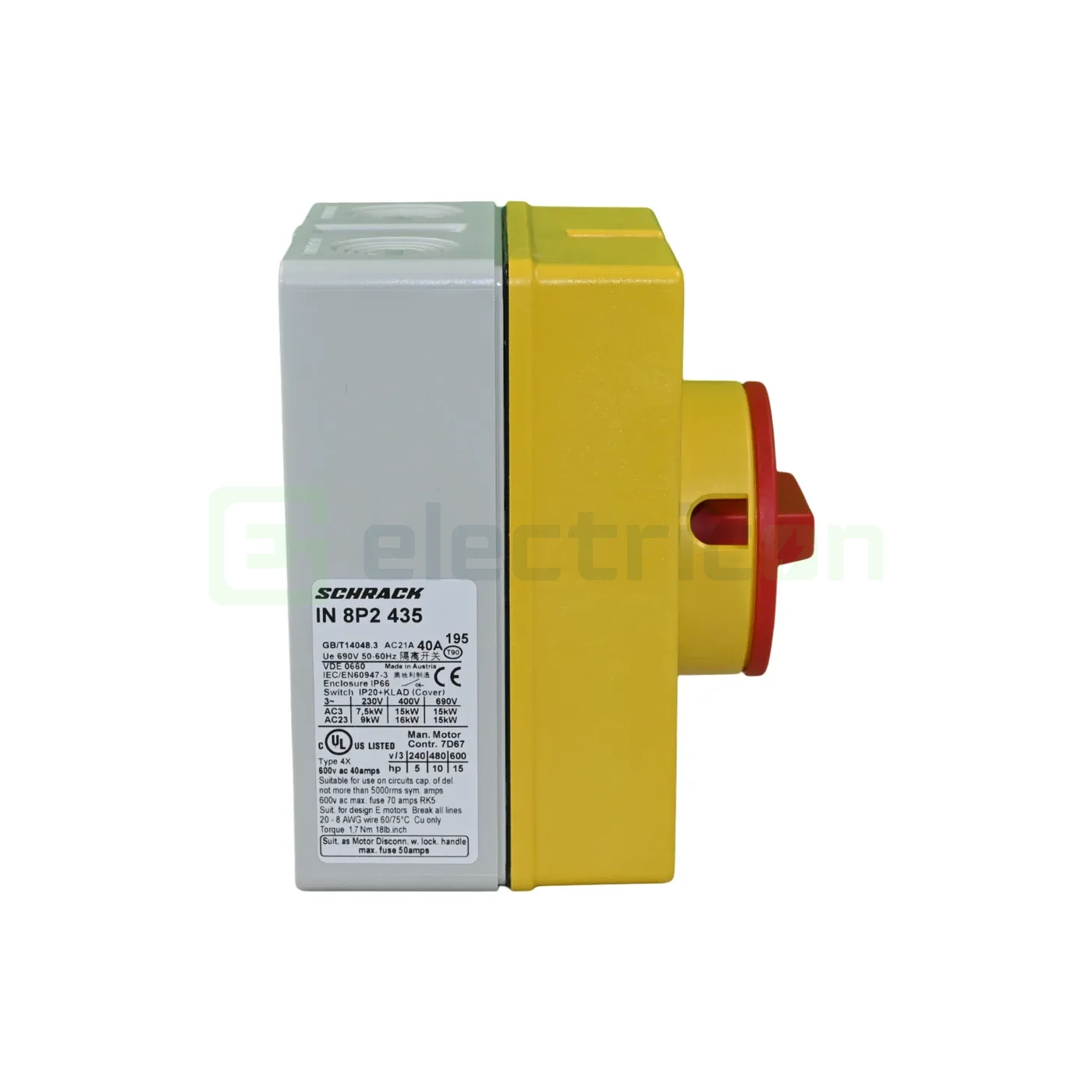 Intrerupator ON-OFF de urgenta, 4P, 40A, Schrack, IN8P2435 [1]