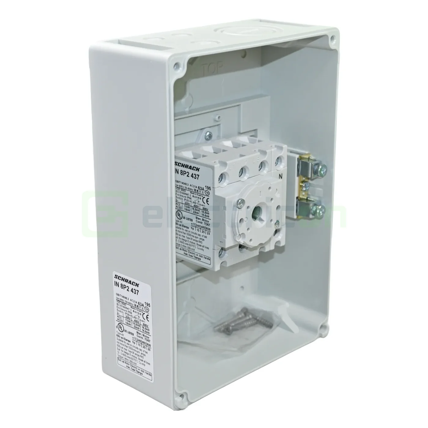 Intrerupator ON-OFF de urgenta, 4P, 63A, Schrack, IN8P2437 [4]